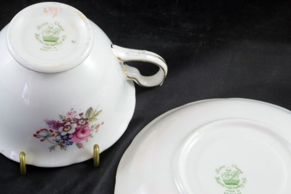 HAMMERSLEY Bone China Cup & Saucer featuring FLOWERS HAMMERSLEY Bone China Cup & Saucer featuring FLOWERS