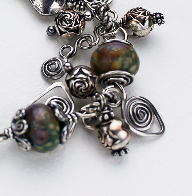 Sterling Silver Small Leaf Treasure Bracelet Sterling Silver Small Leaf Treasure Bracelet
