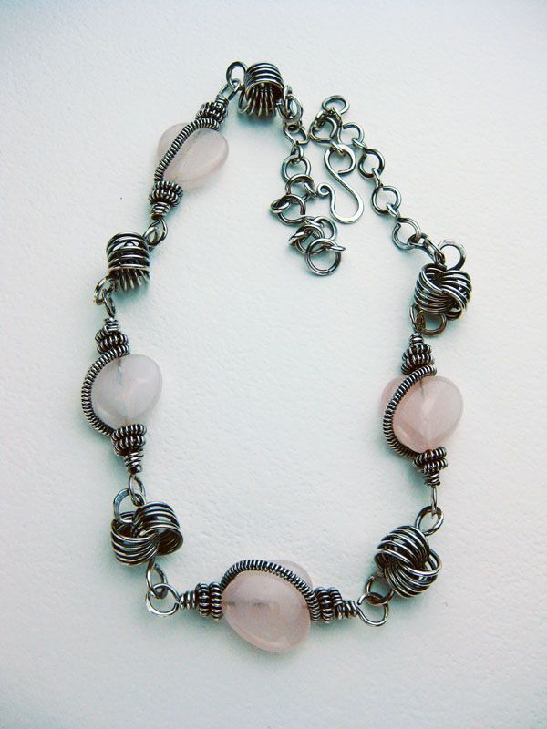 Sterling Silver FILLED Rose Quartz Heart Necklace Sterling Silver FILLED Rose Quartz Heart Necklace