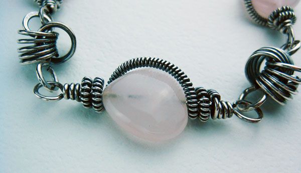 Sterling Silver FILLED Rose Quartz Heart Necklace Sterling Silver FILLED Rose Quartz Heart Necklace