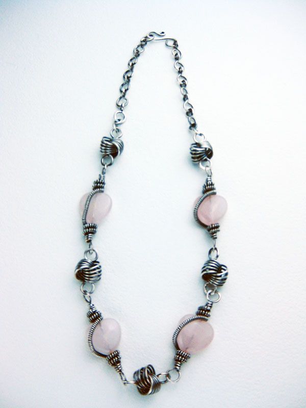 Sterling Silver FILLED Rose Quartz Heart Necklace Sterling Silver FILLED Rose Quartz Heart Necklace