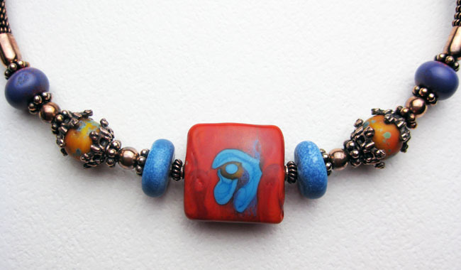 Copper Artisan Lampwork Choker Copper Artisan Lampwork Choker