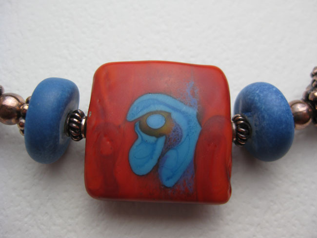 Copper Artisan Lampwork Choker Copper Artisan Lampwork Choker
