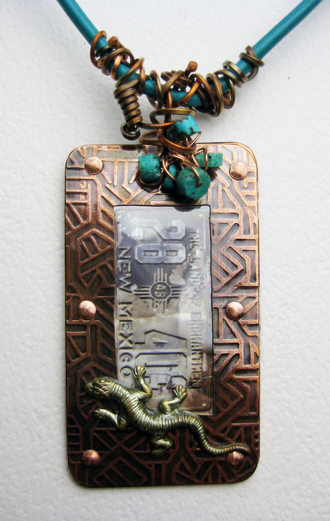 Copper Mixed Media Santa Fe Necklace Copper Mixed Media Santa Fe Necklace