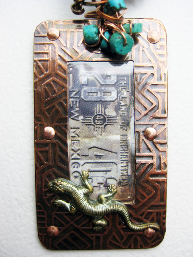 Copper Mixed Media Santa Fe Necklace Copper Mixed Media Santa Fe Necklace