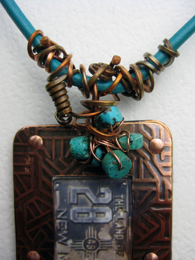 Copper Mixed Media Santa Fe Necklace Copper Mixed Media Santa Fe Necklace
