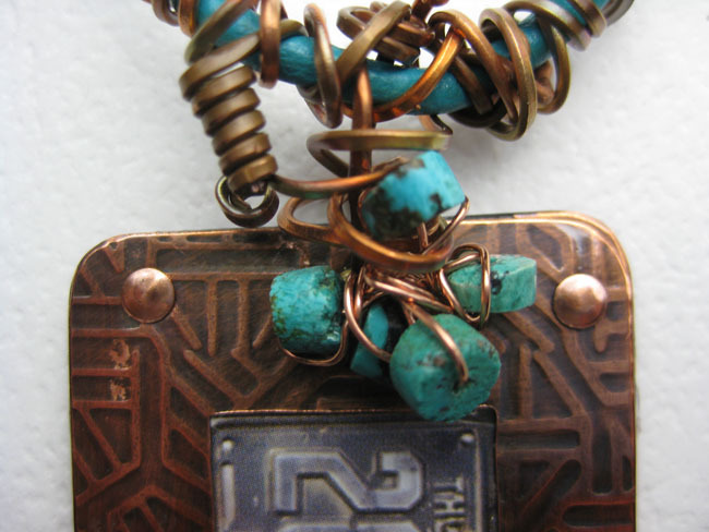 Copper Mixed Media Santa Fe Necklace Copper Mixed Media Santa Fe Necklace
