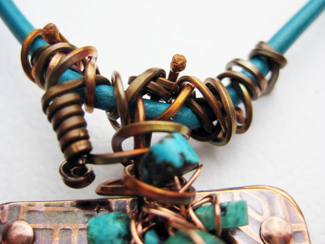 Copper Mixed Media Santa Fe Necklace Copper Mixed Media Santa Fe Necklace