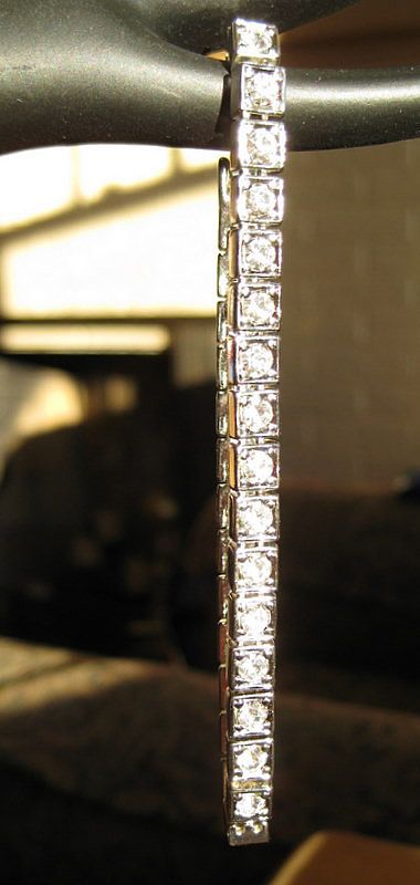 Art Deco Rhinestone Tennis Bracelet - In Line Link Art Deco Rhinestone Tennis Bracelet - In Line Link