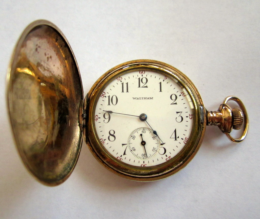 Antique Waltham Pocket Watch, Ladies Multi Color Rolled Gold from