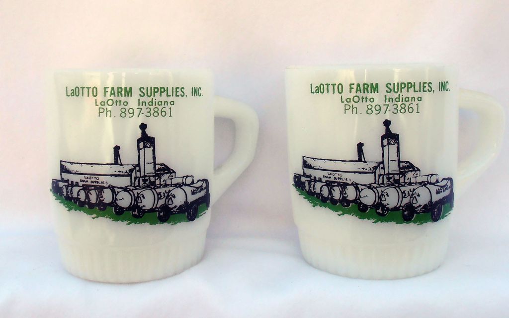 Vintage Advertising Fire King Anchor Hocking coffee Mug Cup Vintage Advertising Fire King Anchor Hocking coffee Mug Cup