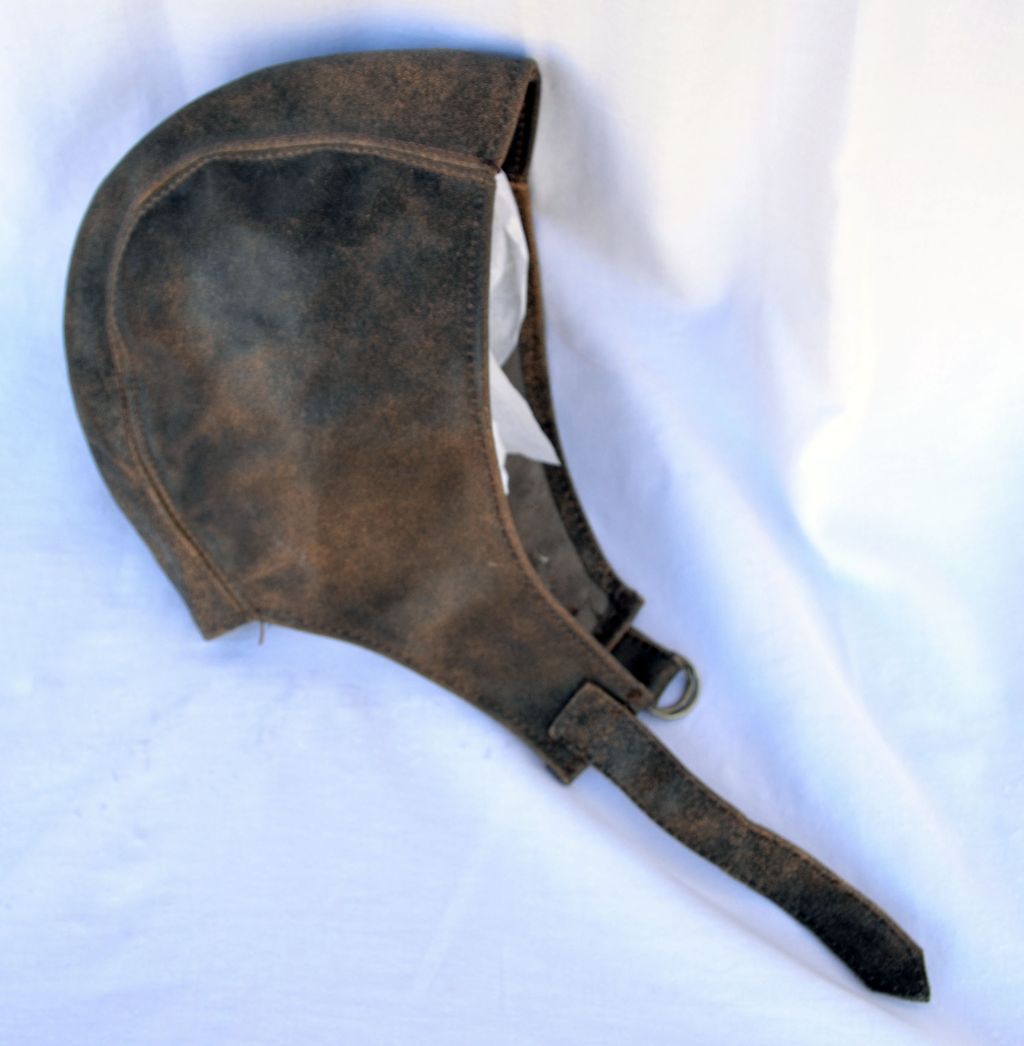 Vintage Leather Flight Cap Distressed Leather Look Vintage Leather Flight Cap Distressed Leather Look