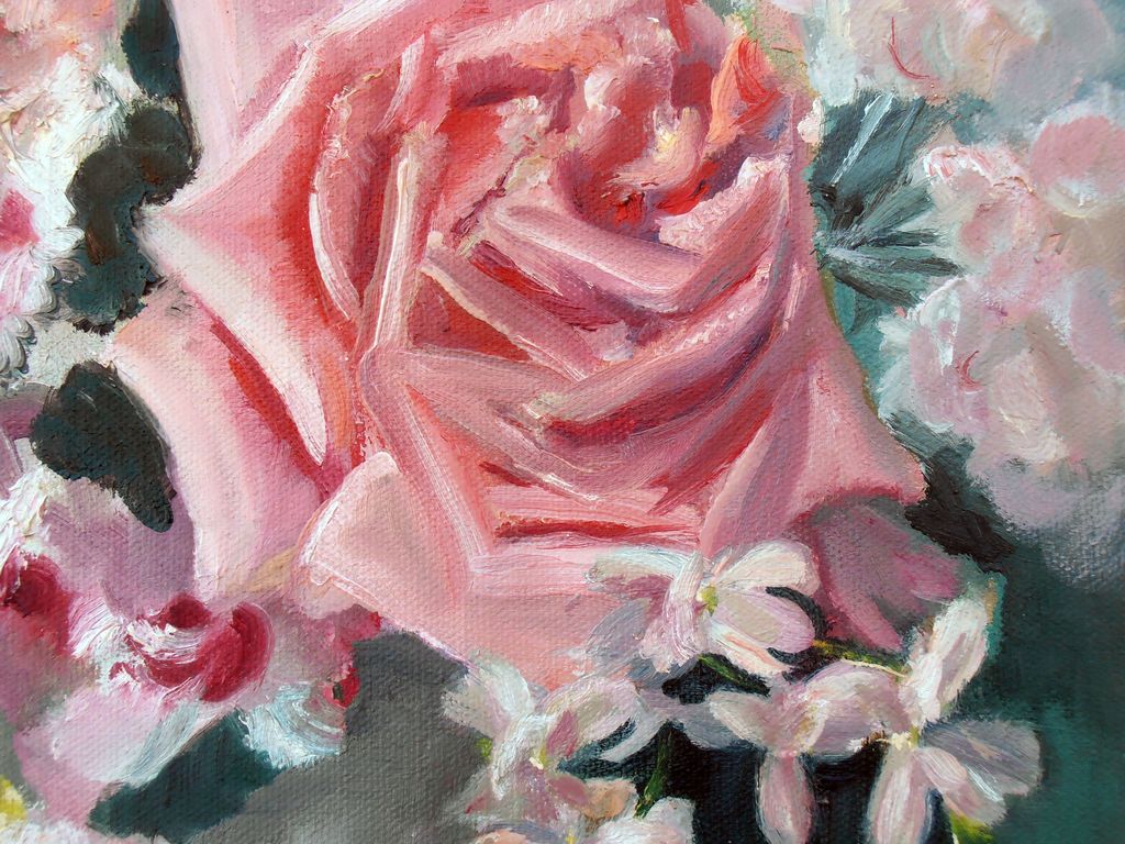 Vintage Shabby Chic Rose Flower Oil Paintings Pink Roses Romantic Vintage Shabby Chic Rose Flower Oil Paintings Pink Roses Romantic