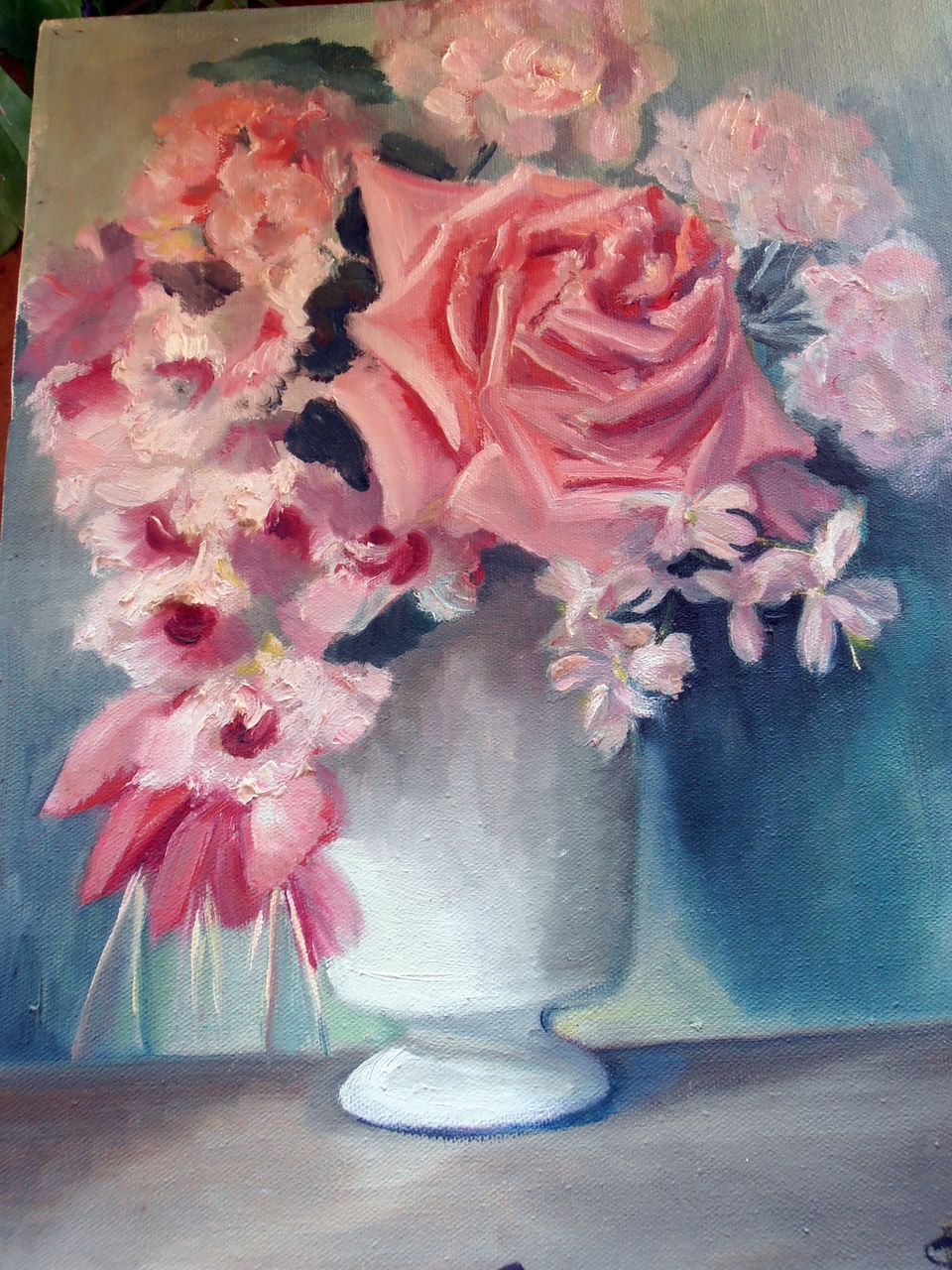 Vintage Shabby Chic Rose Flower Oil Paintings Pink Roses Romantic Vintage Shabby Chic Rose Flower Oil Paintings Pink Roses Romantic