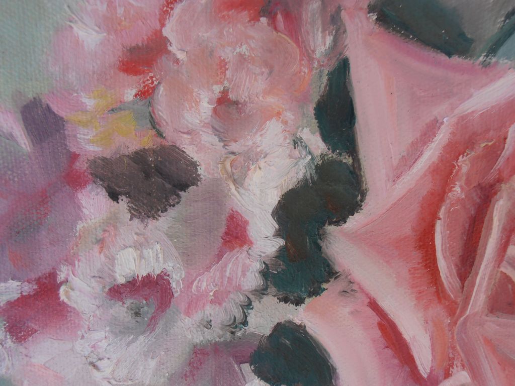 Vintage Shabby Chic Rose Flower Oil Paintings Pink Roses Romantic Vintage Shabby Chic Rose Flower Oil Paintings Pink Roses Romantic