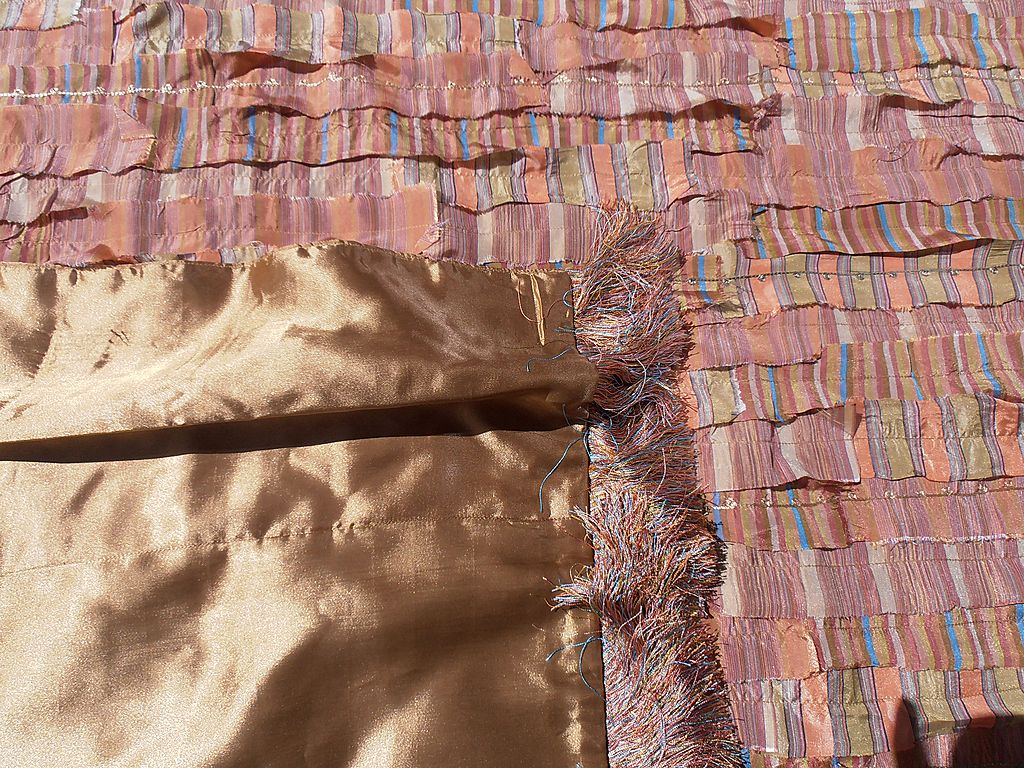 Pair French Silk Art Deco Quilt Textile Antique Throws Pair French Silk Art Deco Quilt Textile Antique Throws
