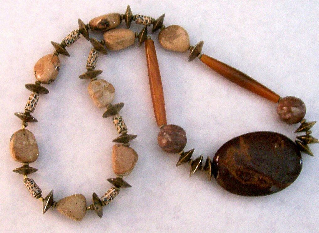 Rock Hound Necklace Tribal / Ethnic artisan necklace Rock Hound Necklace Tribal / Ethnic artisan necklace