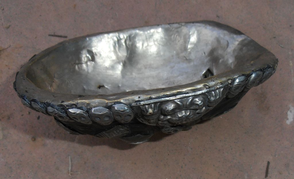 Antique Vintage Buddhist Tibetan Ritual Mask Turtle Shell Offering Bowl Antique Vintage Buddhist Tibetan Ritual Mask Turtle Shell Offering Bowl