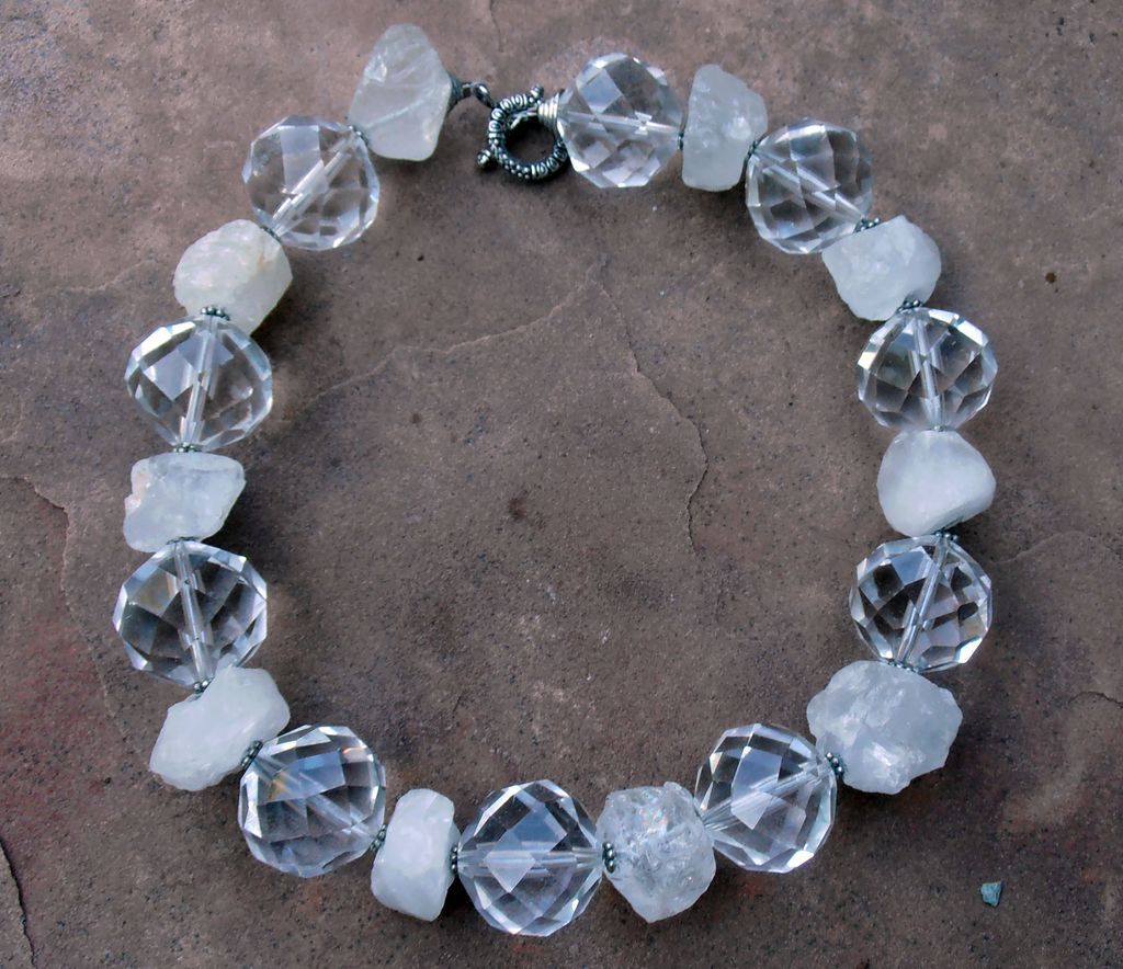 Artisan Large Crystal Sterling Silver Quartz Crystal Necklace Artisan Large Crystal Sterling Silver Quartz Crystal Necklace