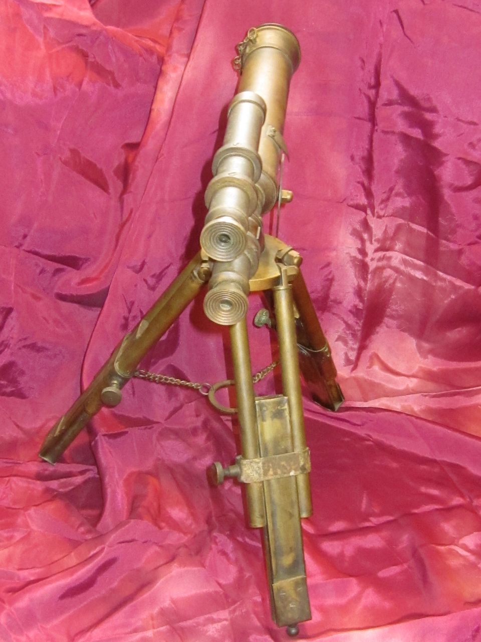 Antique Double Barrel Nautical Telescope with tripod circa 1900's Antique Double Barrel Nautical Telescope with tripod circa 1900's