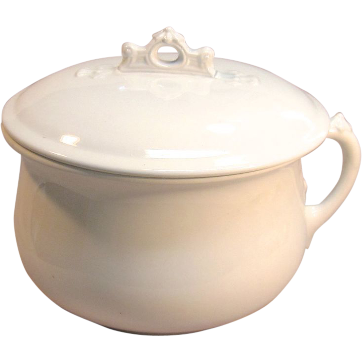 Antique Royal Ironstone China Johnson Bros. England Chamber Pot Circa