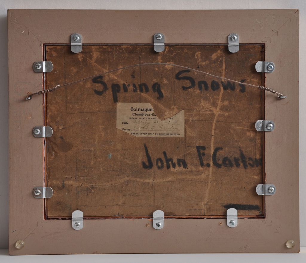 John F. Carlson Salmagundi Club Thumb Box Oil Painting c. 1920 John F. Carlson Salmagundi Club Thumb Box Oil Painting c. 1920