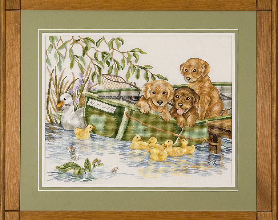A Rowboat of Puppies Going Fishing A Rowboat of Puppies Going Fishing
