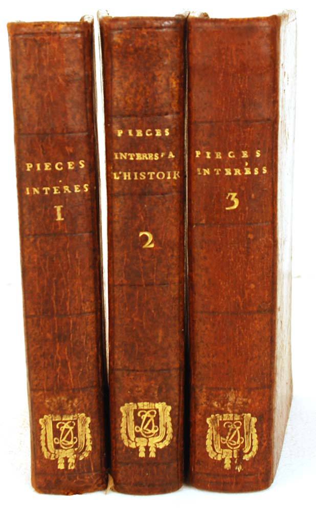 Antique Eighteenth Century French Books "Pieces Interessantes et Peu Connues" circa 1781 Antique Eighteenth Century French Books "Pieces Interessantes et Peu Connues" circa 1781