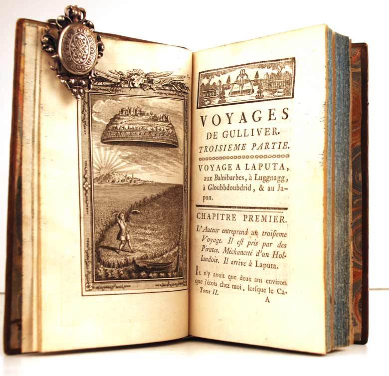 Rare Eighteenth Century French Books, "Voyages de Gulliver" circa 1772 Rare Eighteenth Century French Books, "Voyages de Gulliver" circa 1772