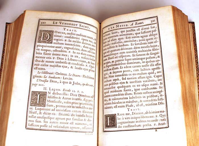 Fine Eighteenth Century French Royal Armorial Binding w/arms of King Louis XV :"L'Office De La Semaine Sainte" circa 1743 Fine Eighteenth Century French Royal Armorial Binding w/arms of King Louis XV :"L'Office De La Semaine Sainte" circa 1743