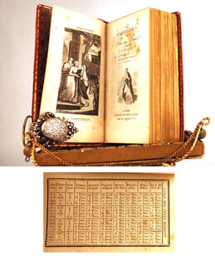 Antique French Binding, "Paroissien Dedie Aux Dames" circa 1817 Antique French Binding, "Paroissien Dedie Aux Dames" circa 1817