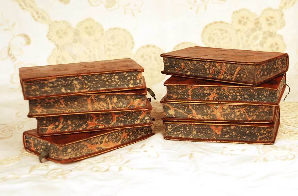 Antique Eighteenth Century French Bindings, "Essais de Montaigne" circa 1779 Antique Eighteenth Century French Bindings, "Essais de Montaigne" circa 1779