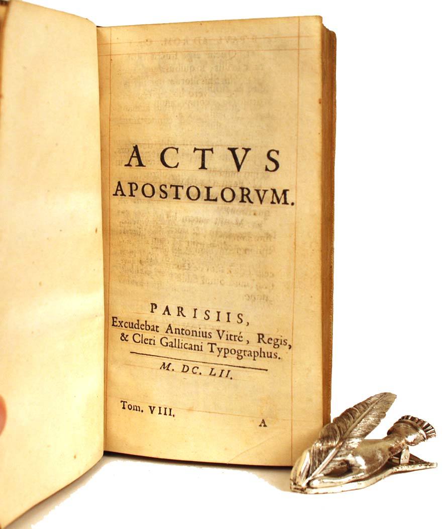 Antique Books: French Bible Nouveau Testament circa 1652 Antique Books: French Bible Nouveau Testament circa 1652