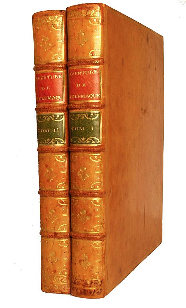Antique Eighteenth Century French Books -FOLIO SIZE-: "Les Aventures de Telemaque circa 1785 Antique Eighteenth Century French Books -FOLIO SIZE-: "Les Aventures de Telemaque circa 1785
