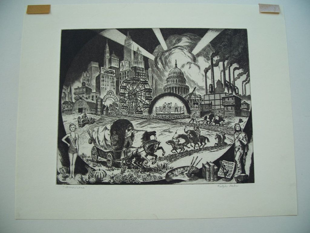Ralph Fabri , National Academy Artist, Original etching Ralph Fabri , National Academy Artist, Original etching