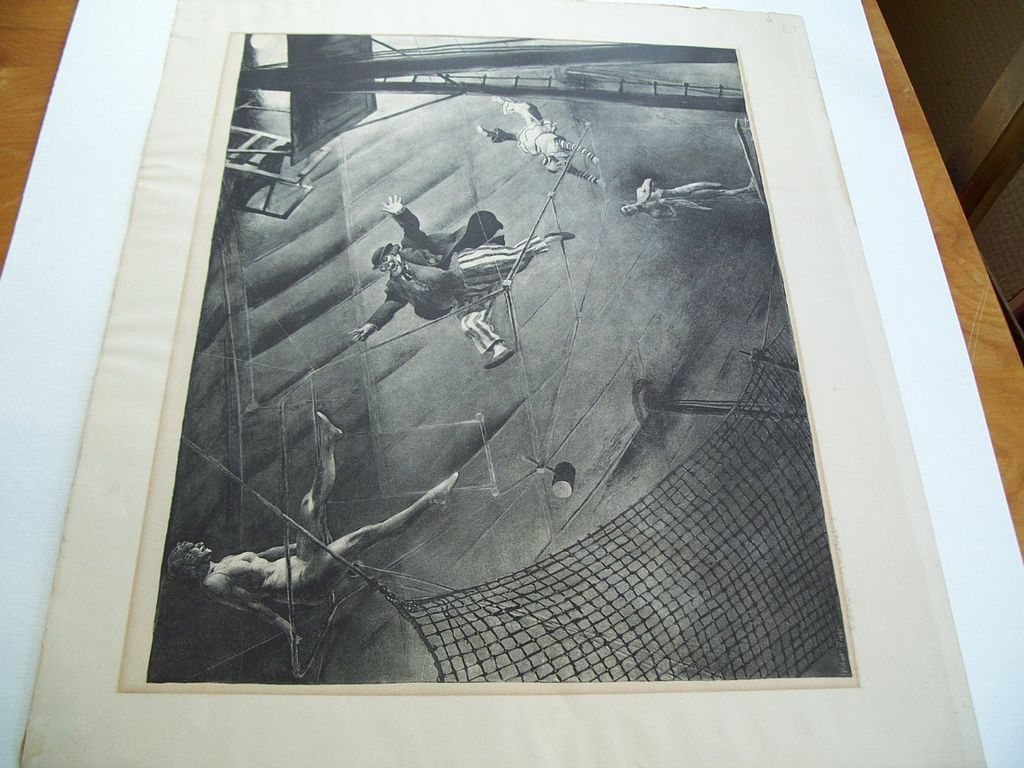 "Clown Acrobats" Robert Riggs Listed artist "Clown Acrobats" Robert Riggs Listed artist