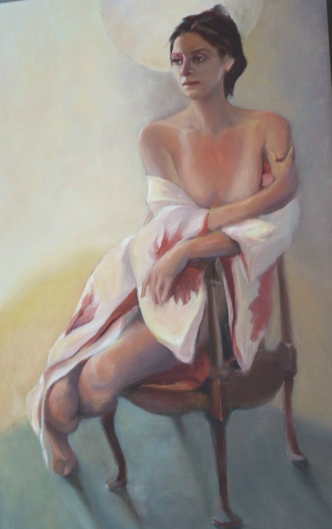 "Nude In A Chair" 20th C American school "Nude In A Chair" 20th C American school
