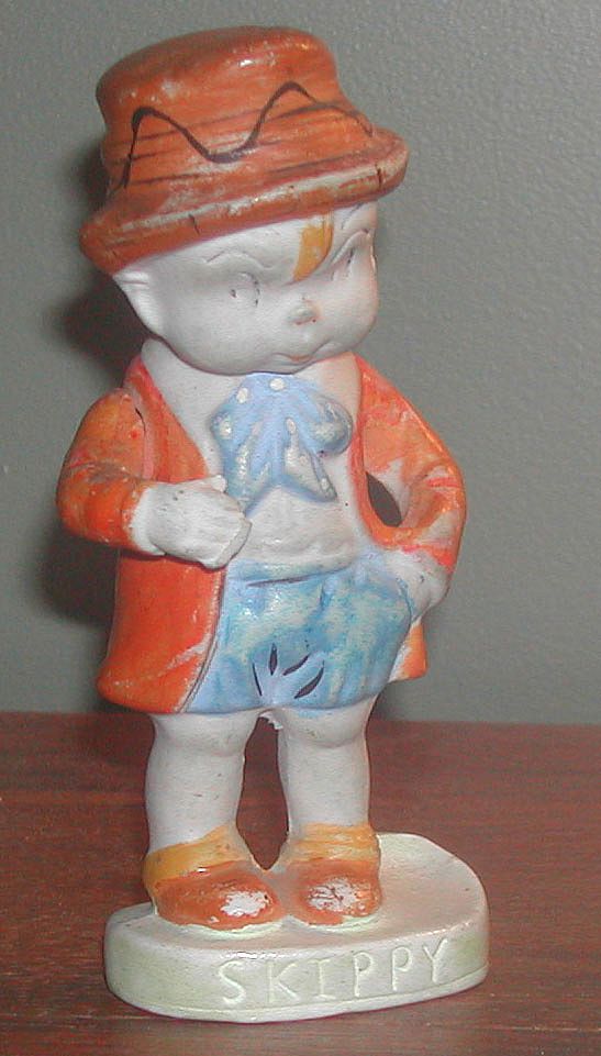 Vintage 1930s Skippy Character Bisque Toothbrush Holder Vintage 1930s Skippy Character Bisque Toothbrush Holder