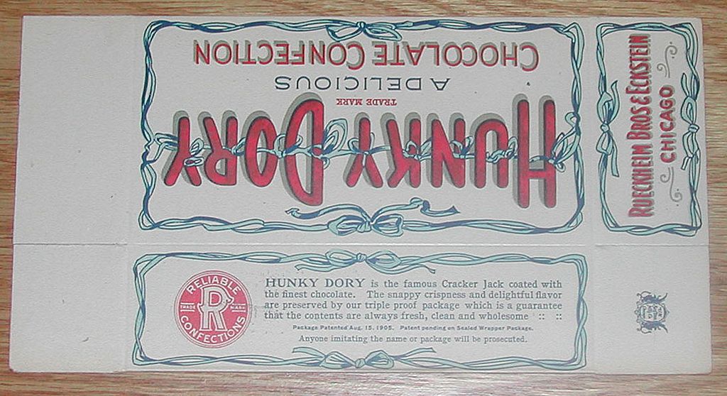 1905 Rueckheim Eckstein Hunky Dory Cracker Jack Box 1905 Rueckheim Eckstein Hunky Dory Cracker Jack Box