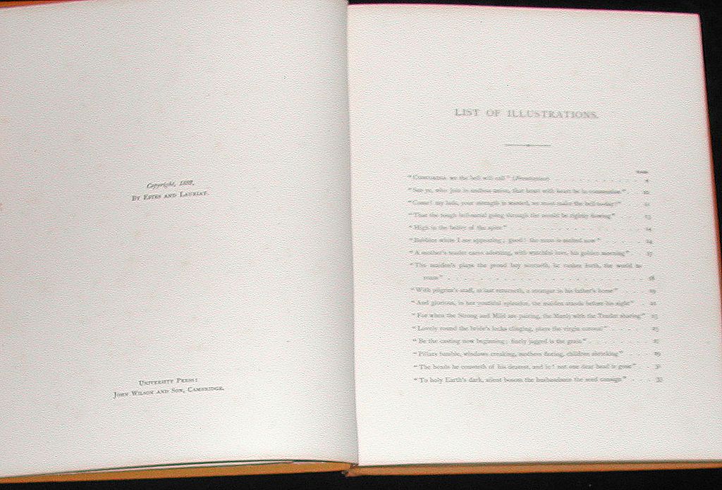 1883 Book Schiller's Song Bell Poets Tennyson Milton 1883 Book Schiller's Song Bell Poets Tennyson Milton