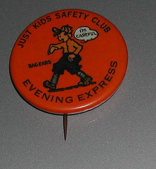 Vintage Celluloid Comic Newspaper Pinback Just Kids Vintage Celluloid Comic Newspaper Pinback Just Kids
