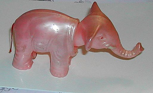 Vintage Celluloid Elephant Nodder Toy Pink Reider Germany Vintage Celluloid Elephant Nodder Toy Pink Reider Germany