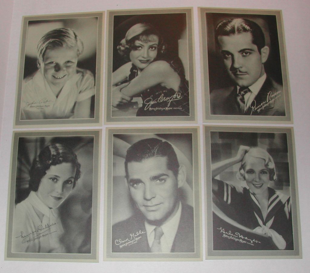 Set 1930s MGM Movie Stars Lux Soap Advertising Premium Photos Set 1930s MGM Movie Stars Lux Soap Advertising Premium Photos
