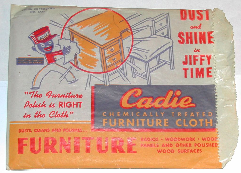 Vintage 1940s Black Americana Advertising Cadie Cloth Vintage 1940s Black Americana Advertising Cadie Cloth