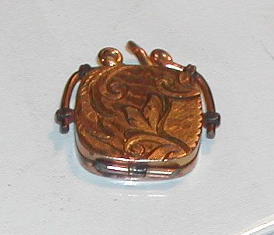 Antique c.1900 Victorian Rolled Gold Gilt Locket SKM Co. Antique c.1900 Victorian Rolled Gold Gilt Locket SKM Co.