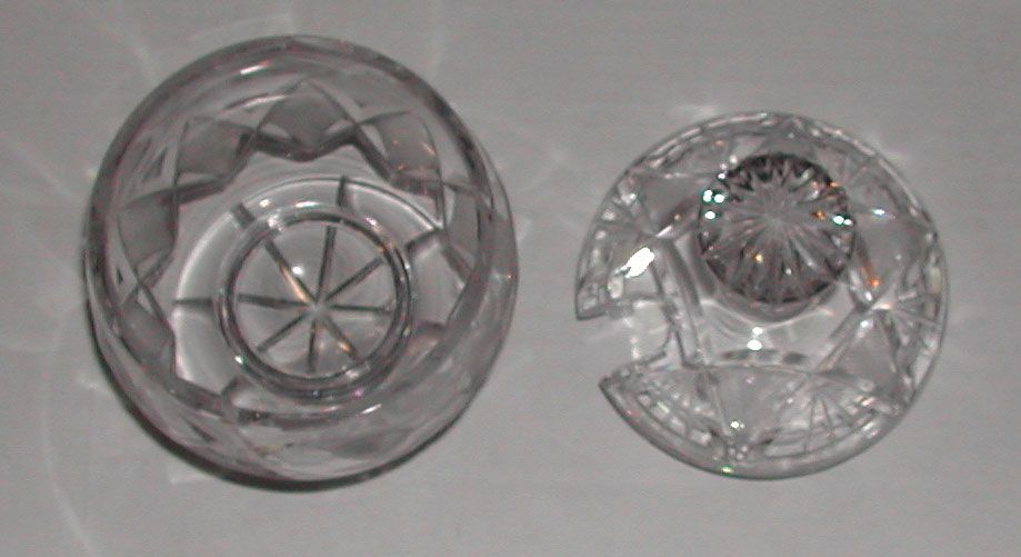 c.1980s Crystal Glass Jam Jar Mustard Pot c.1980s Crystal Glass Jam Jar Mustard Pot