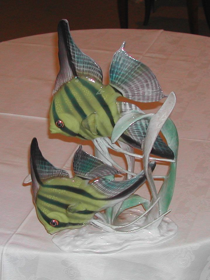 Exquisite Rosenthal Porcelain Dble Angel Fish Figurine Hand Painted Exquisite Rosenthal Porcelain Dble Angel Fish Figurine Hand Painted