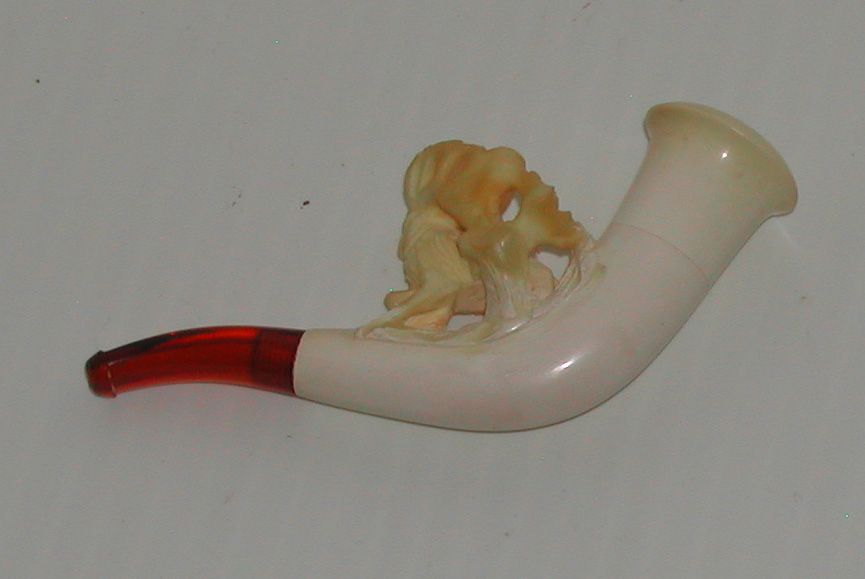 Antique Meerschaum Stag Petite Pipe Original Case Antique Meerschaum Stag Petite Pipe Original Case