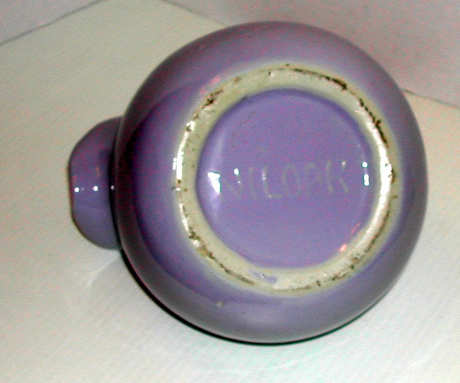 Vintage c.1920s Niloak Blue Milk Water Pottery Ball Pitcher Vintage c.1920s Niloak Blue Milk Water Pottery Ball Pitcher