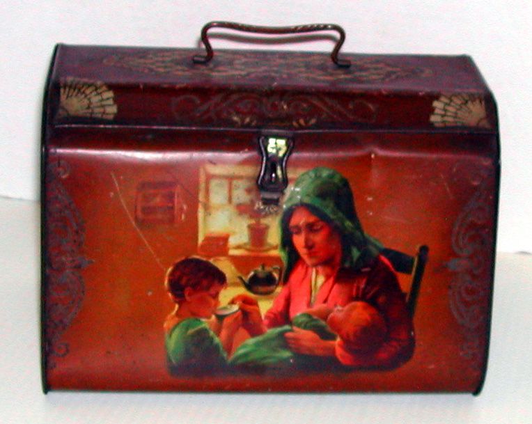 Vintage c. 1920 British Tea Caddy Advertising Tin Vintage c. 1920 British Tea Caddy Advertising Tin